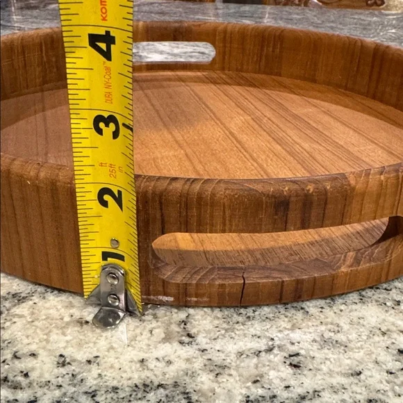 Brown Teak Wooden Serving Tray - Picture 7 of 8